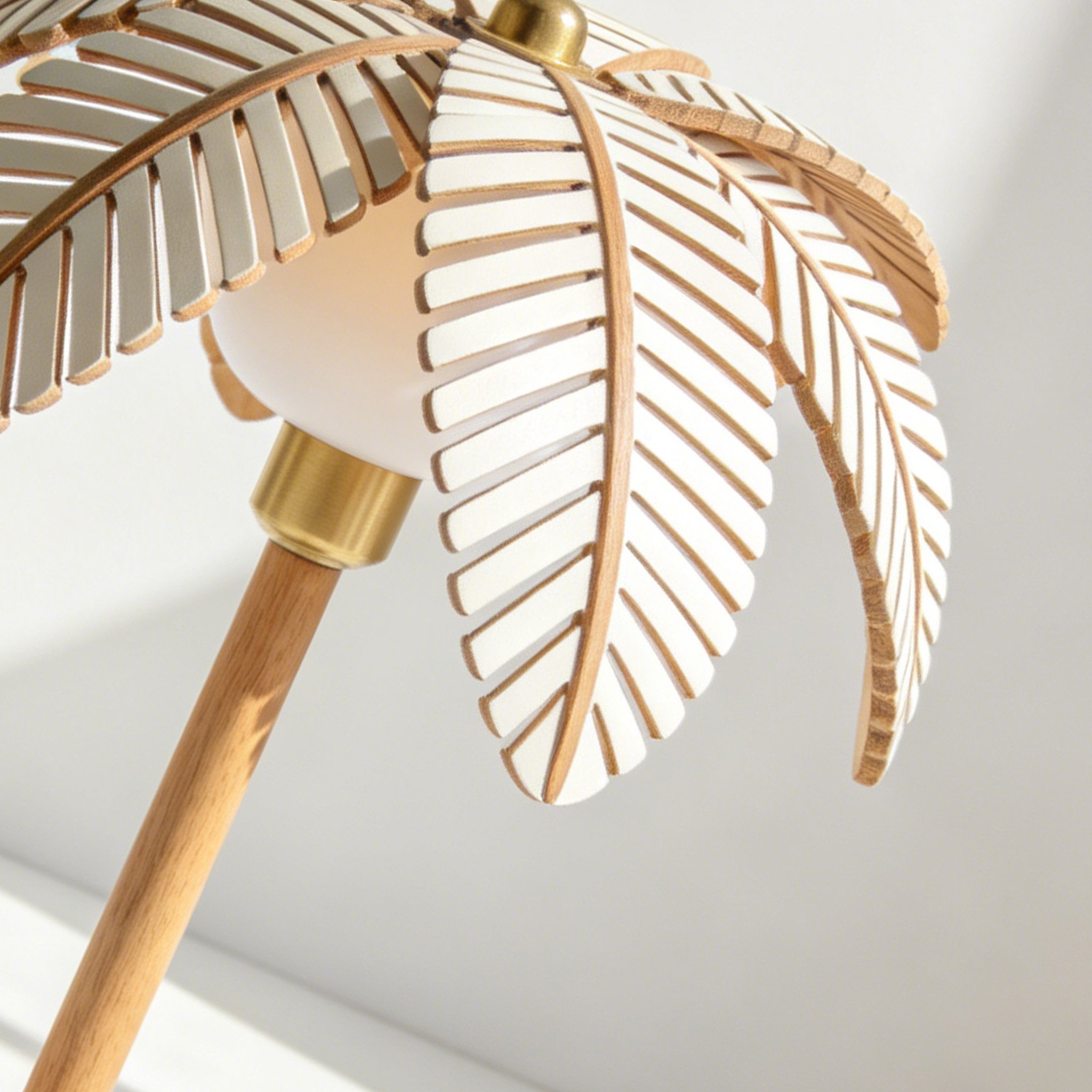 창의적인 원목 테이블 램프