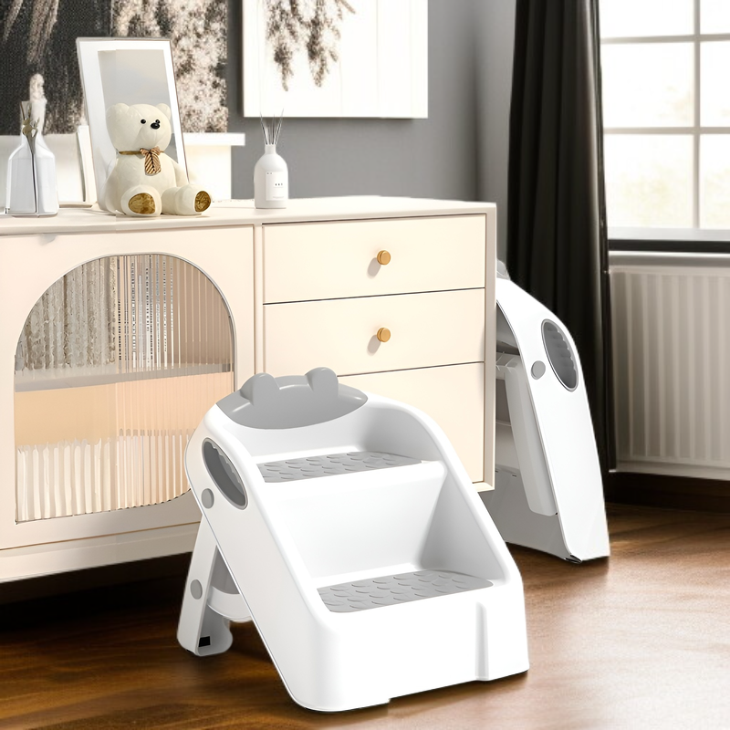Taburete antideslizante para niños, plegable para baño