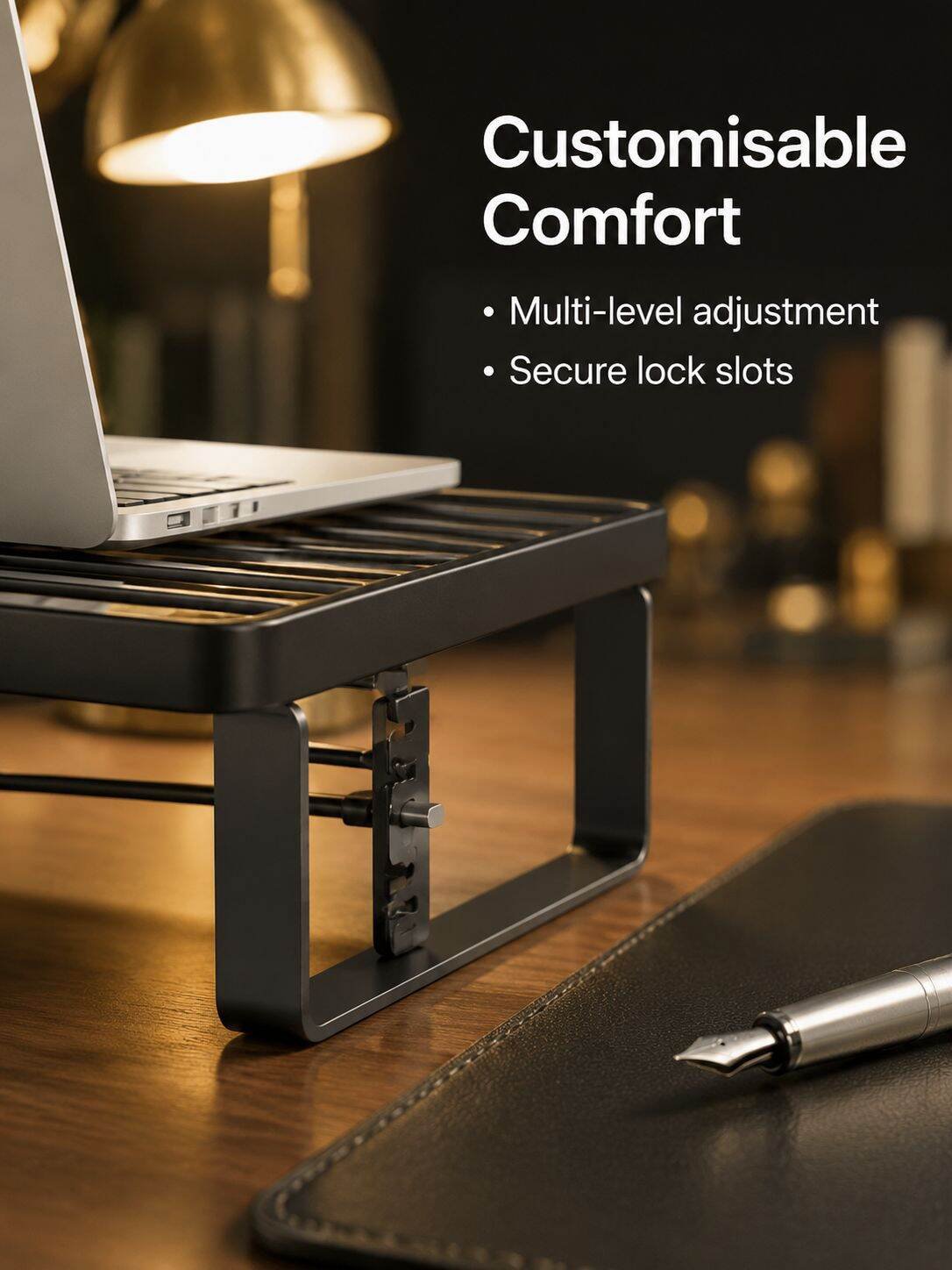 Desktop Laptop Stand Height Adjustable Cooling Base