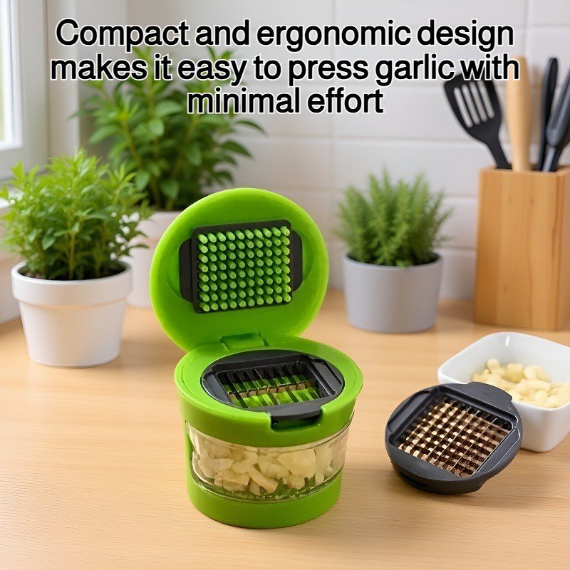 Mini garlic press for kitchen use