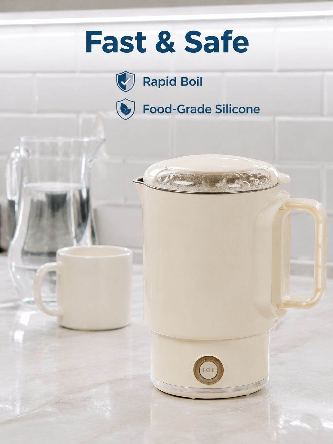 Multifunctional Foldable Electric Kettle and Stew Pot for Business Trip Heating