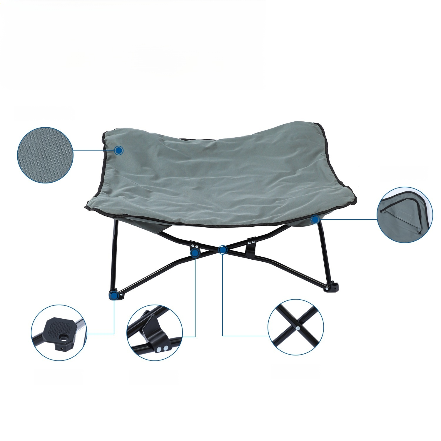 Portable Camping Pet Bed, Foldable Moisture-proof and Breathable Dog Cot