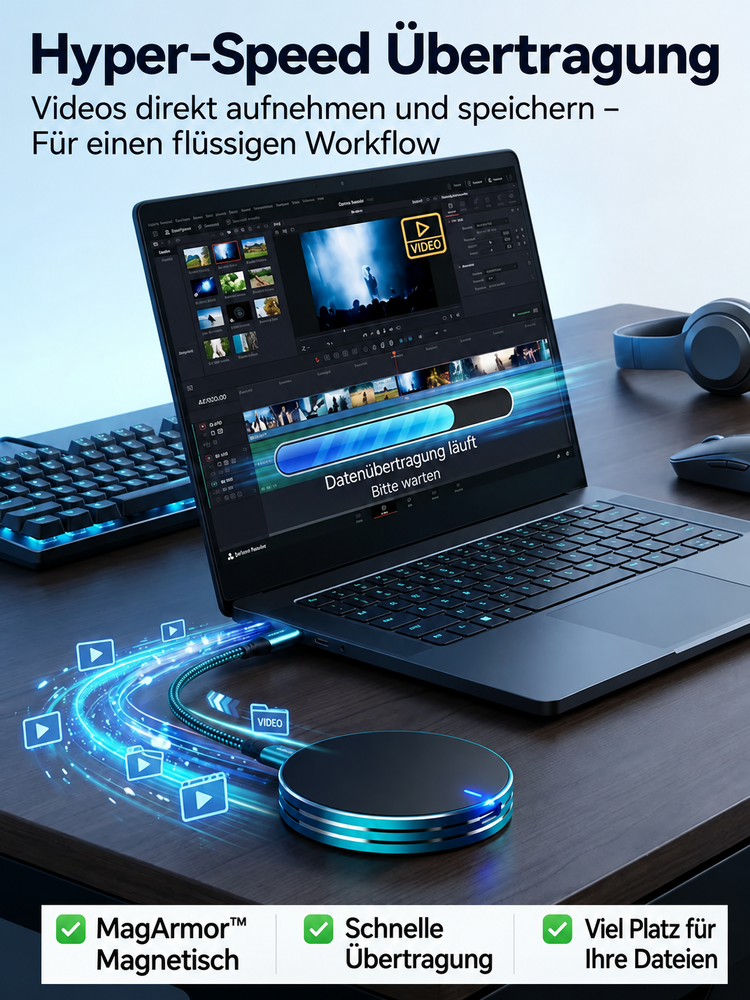 C Magnetisches USB-C Portable SSD mit Anti-Verlust Funktion
