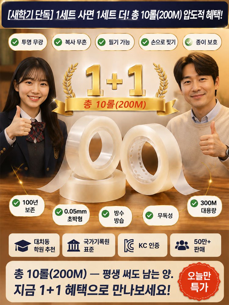 흔적 없이 감쪽같이 복구하는 찢어진 종이 책 문서 붙이는 수정테이프