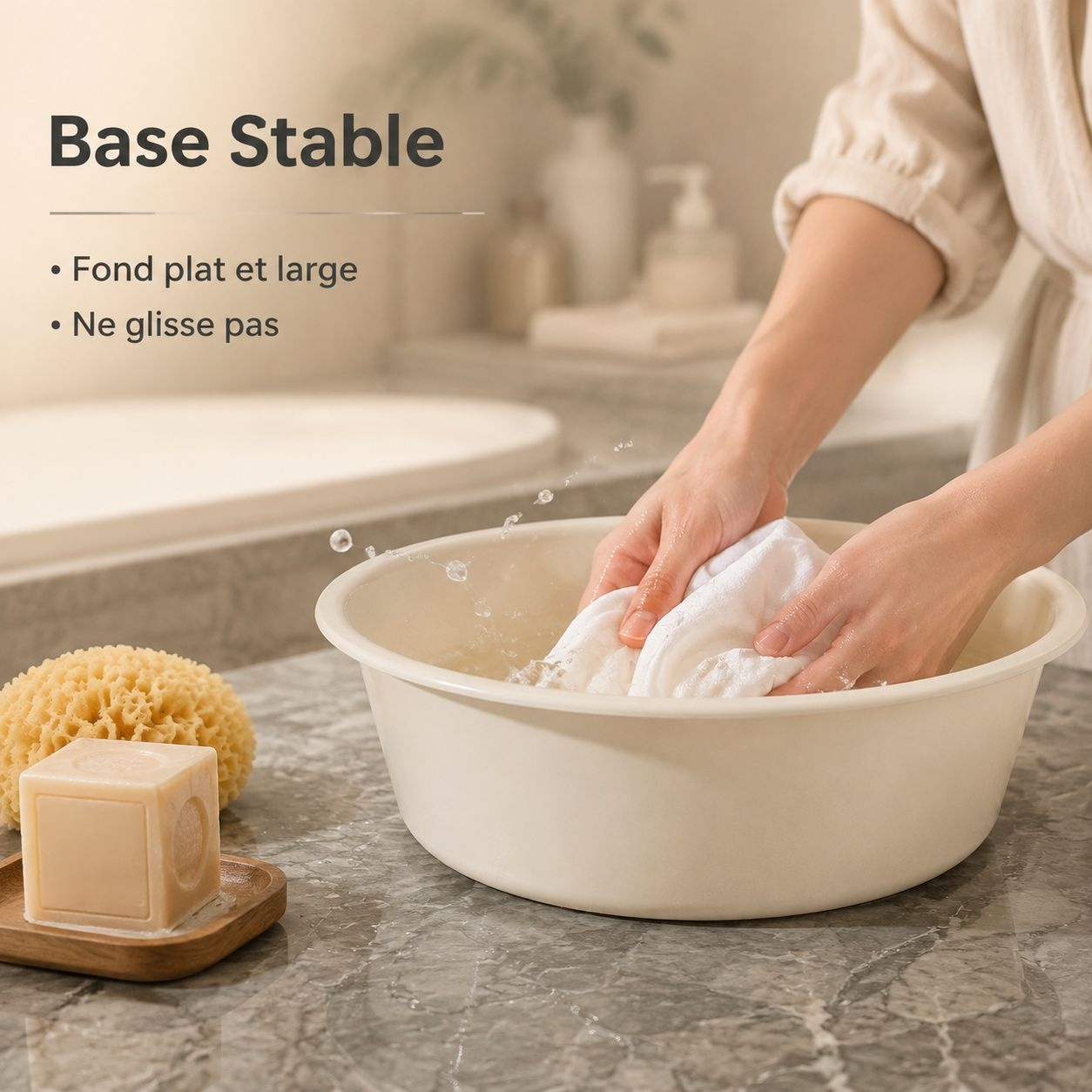 Bassin de lavage en plastique durable