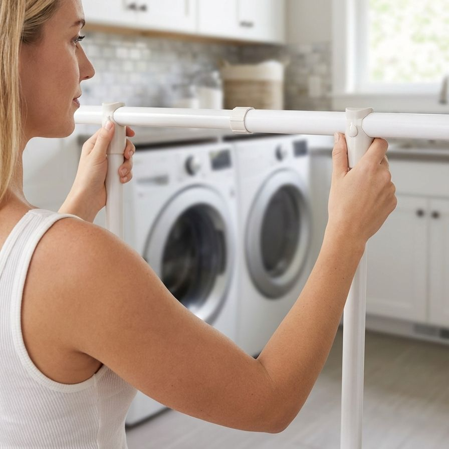 ราวแขวนเสื้อผ้ายืดขยายได้ตามต้องการ