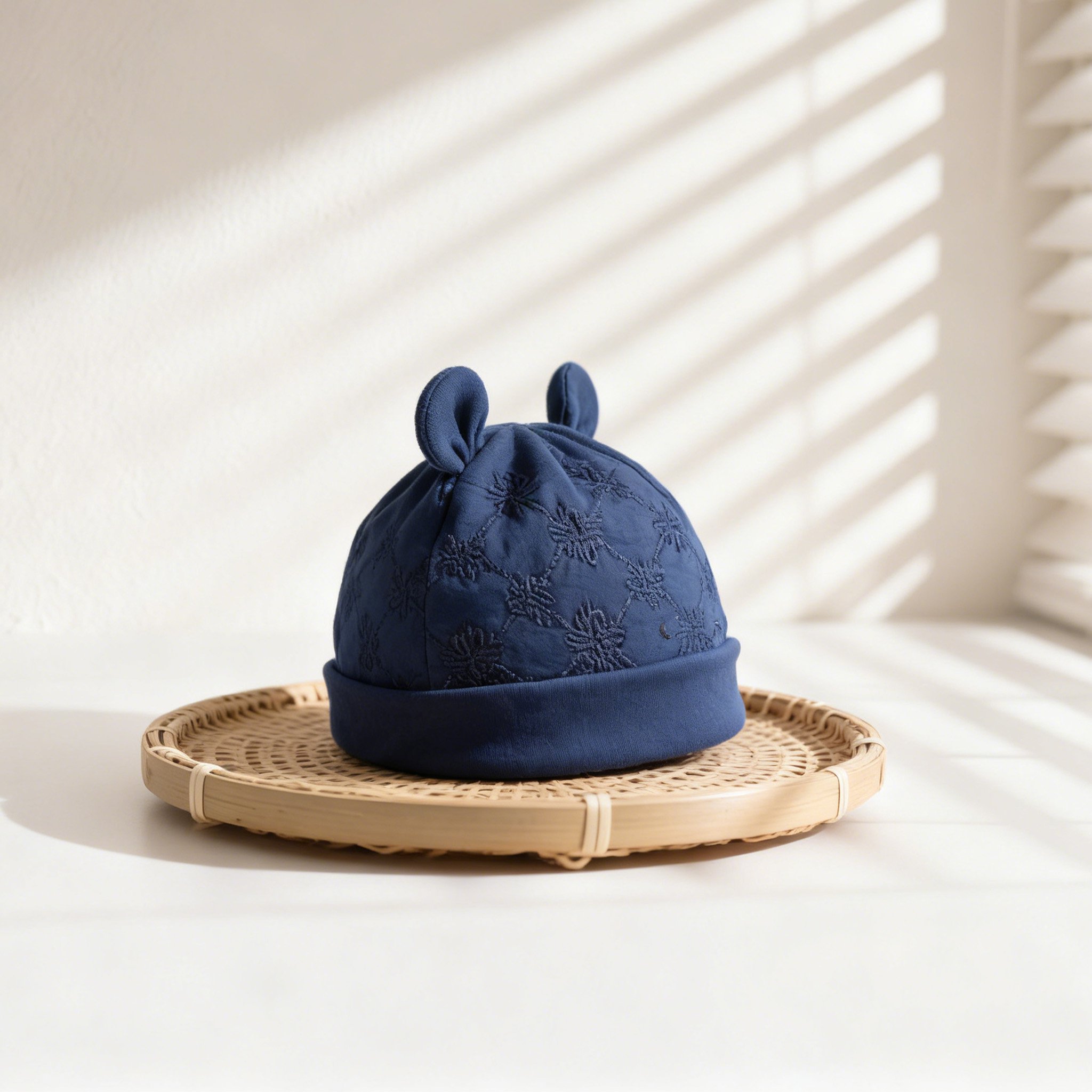 หมวกหูหมีสำหรับเด็ก ผ้าฝ้าย 100% สีพาสเทลน่ารัก