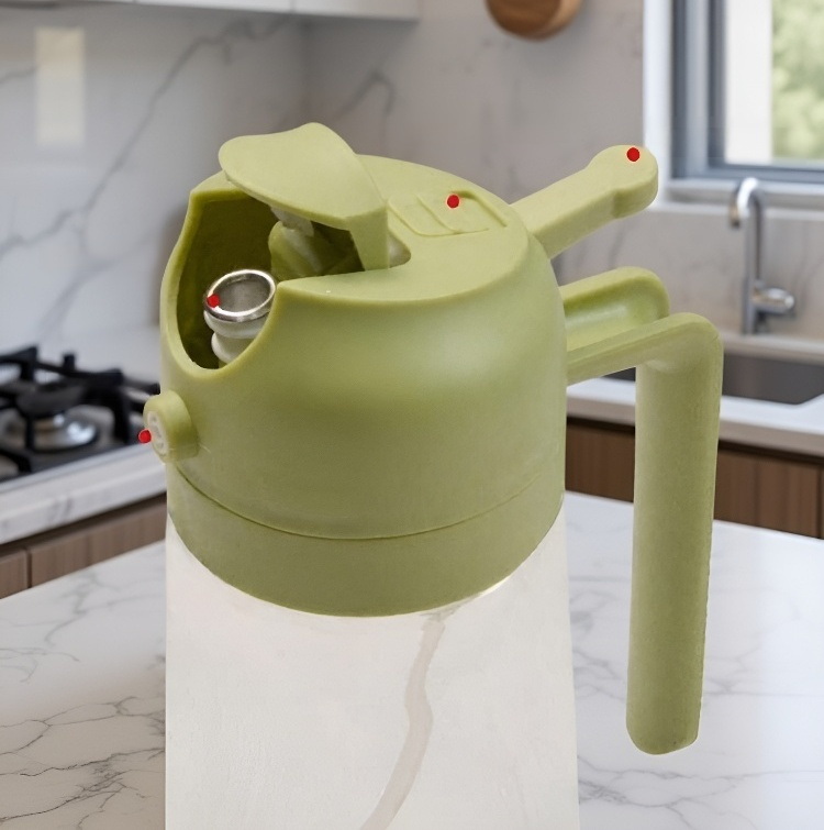 Versatile oil sprayer and pourer bottle