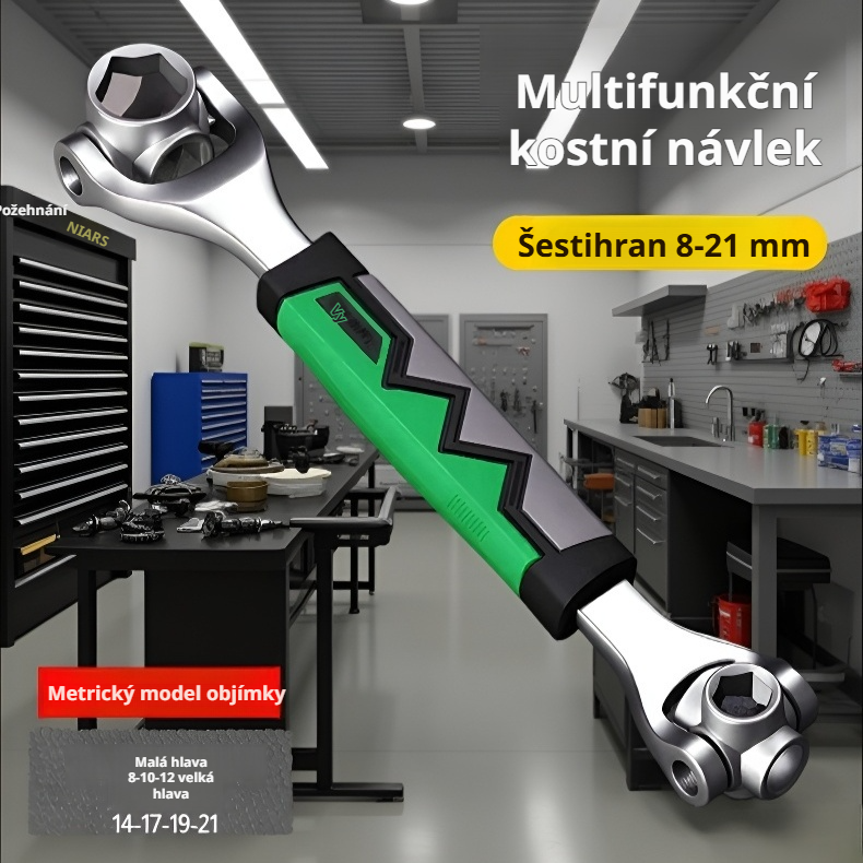 Designový klíč na šrouby s barevným květinovým motivem