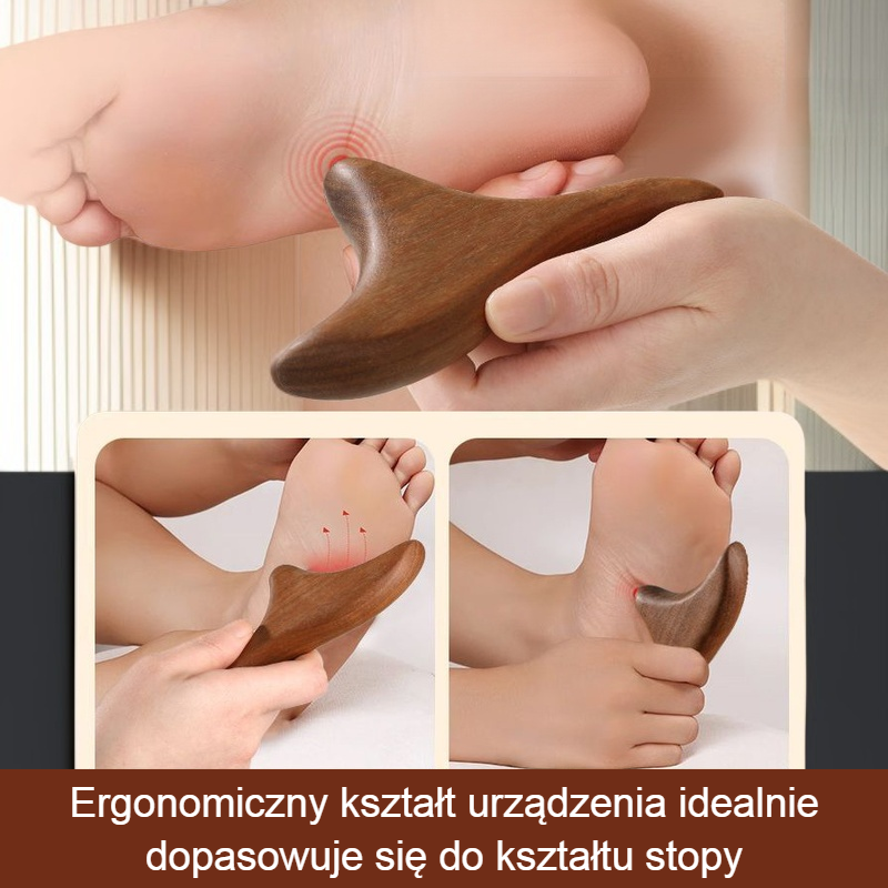 Relaksujący masażer do stóp z drzewa sandałowego