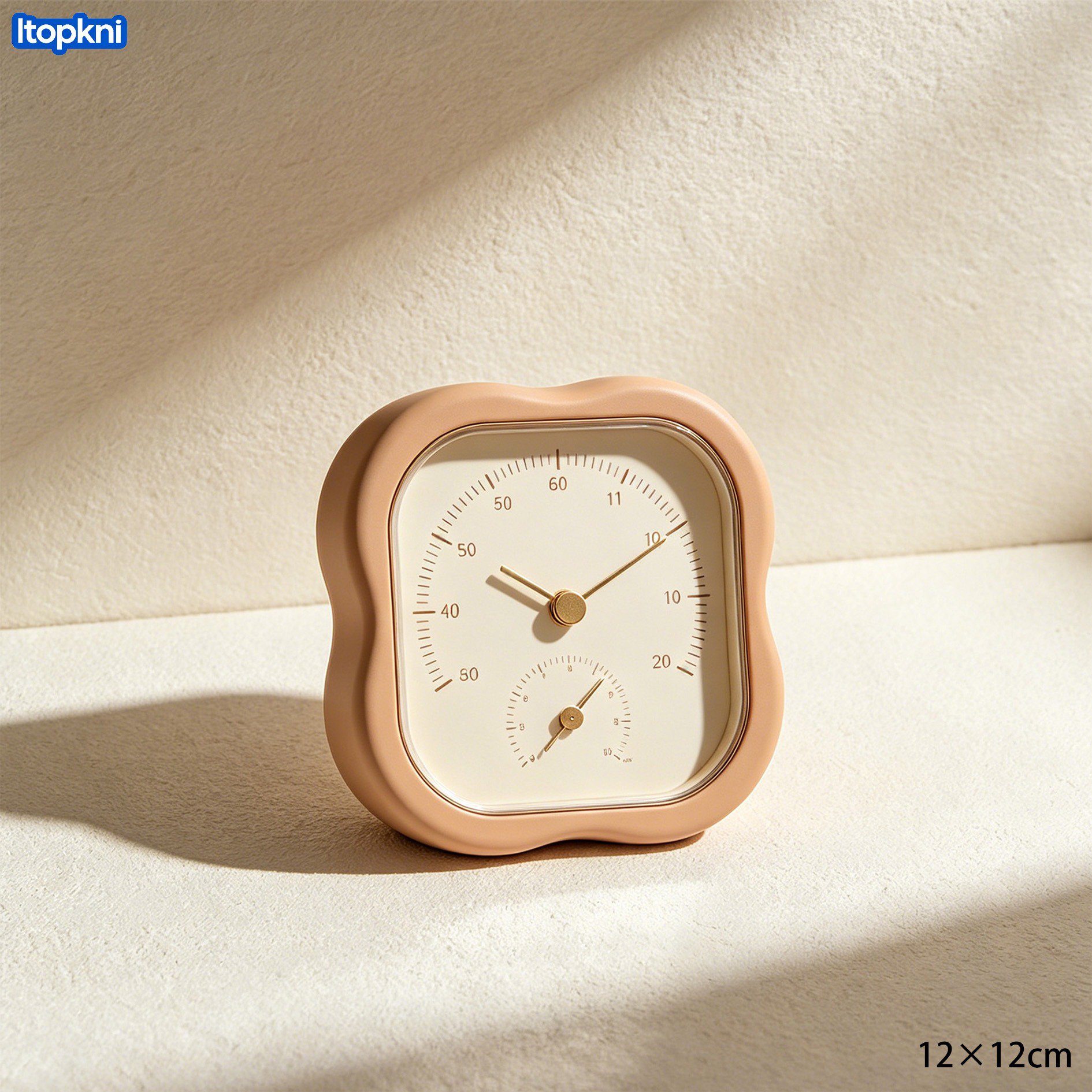 Electronic thermometer and hygrometer in a modern bedroom