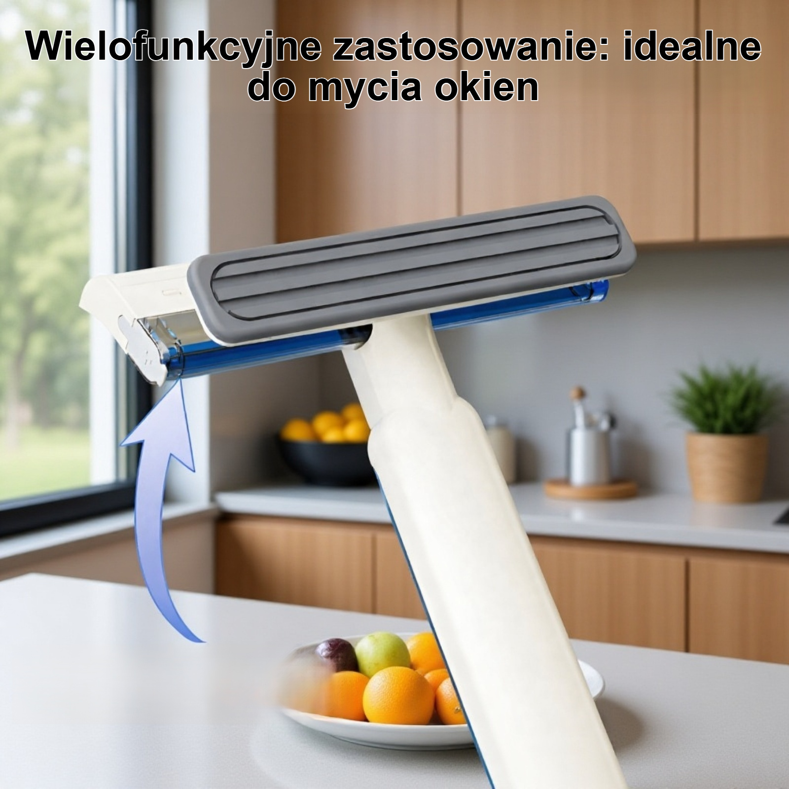 Narzędzie do czyszczenia szkła z rozpylaczem i ściągaczką