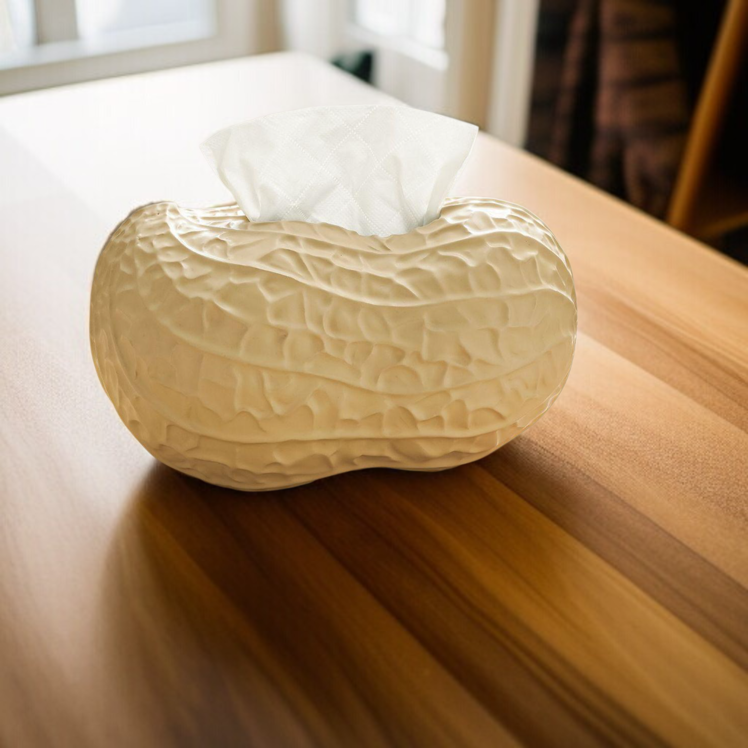 High-End Light Luxury Peanut Shaped Ceramic Tissue Box