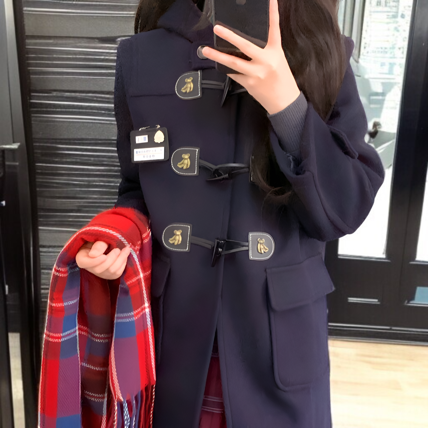 JKホーンボタンウールコート全体像