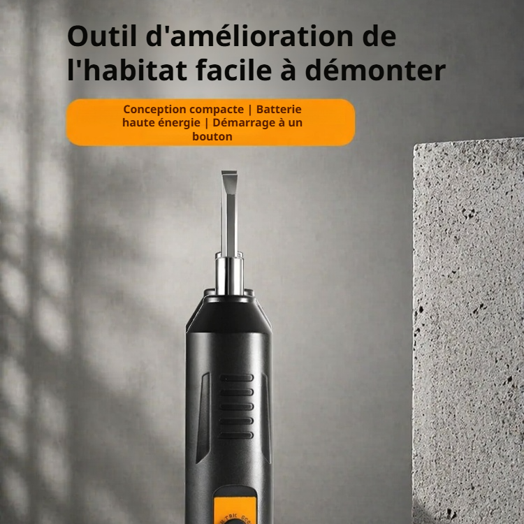 Tournevis électrique rechargeable au lithium, mini perceuse-visseuse à percussion domestique