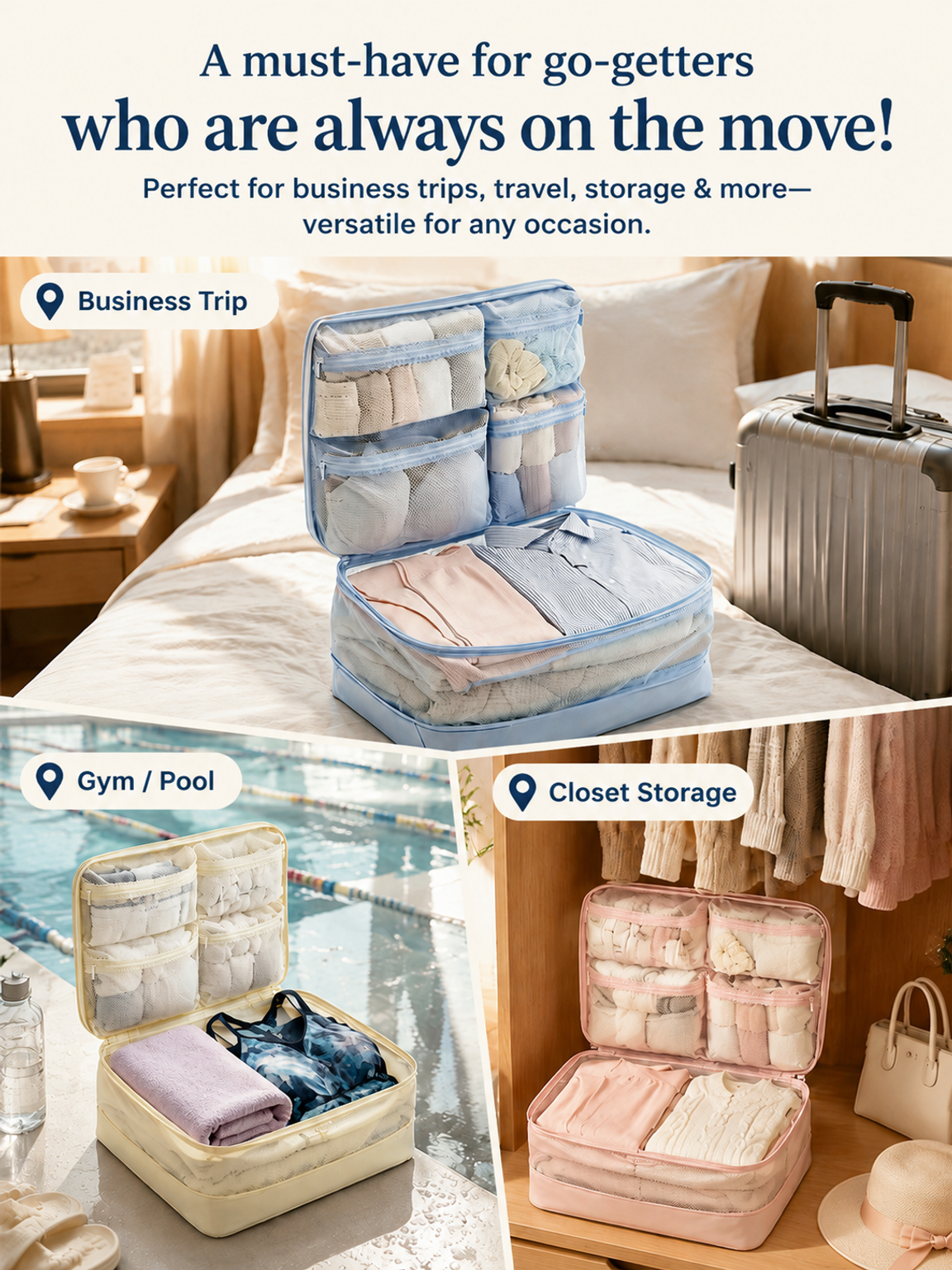 【200% Increased Storage Capacity】5‑in‑1 Compression Storage Bags