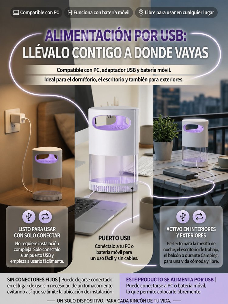 Lámpara antimosquitos para ahuyentar mosquitos