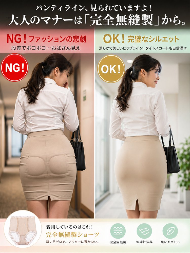 【抗菌バンブー 】抗菌仕様シームレスお腹スッキリショーツ