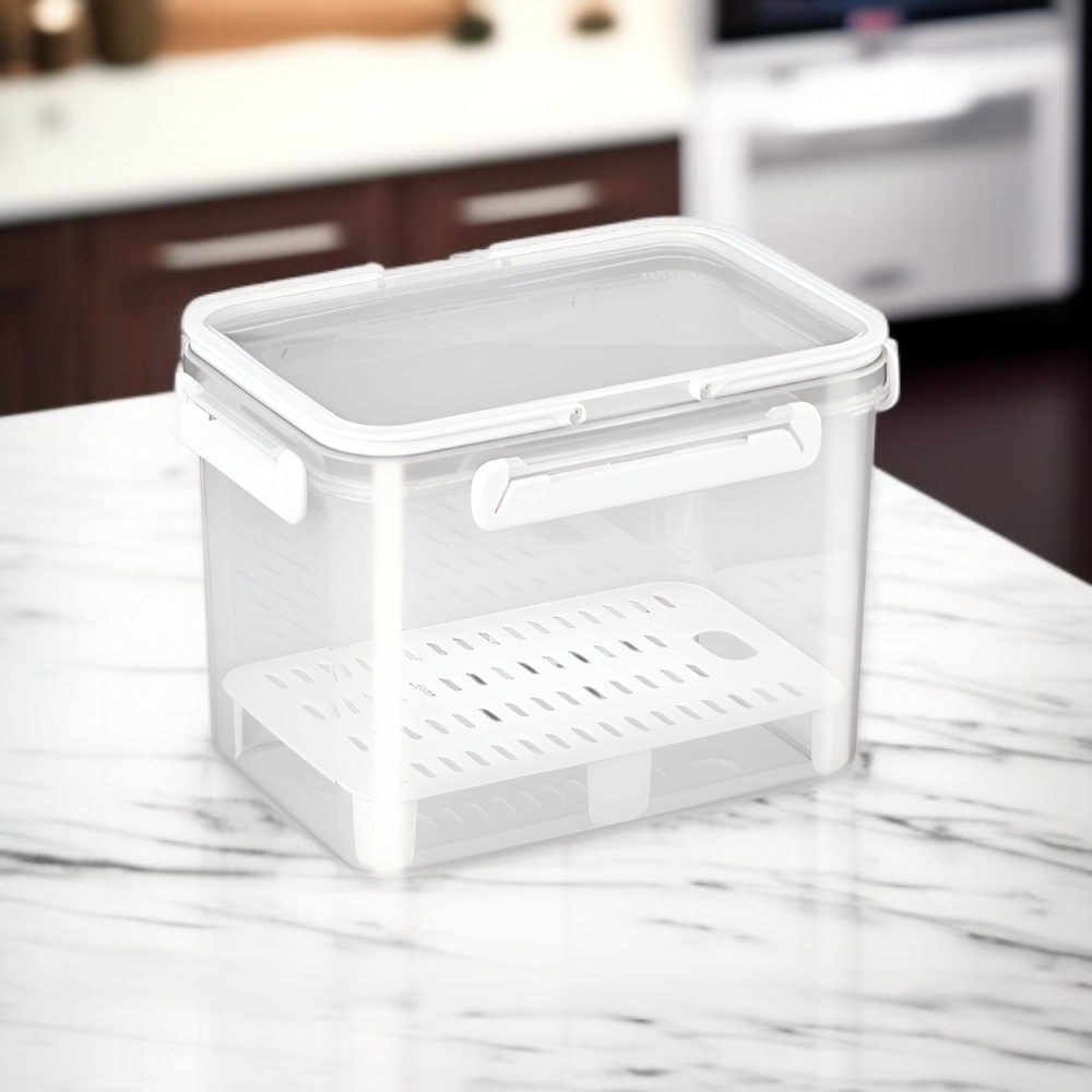 이중층 배수 가능한 식품 보존 용기