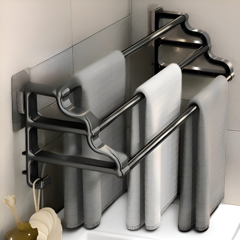 드릴 없이 벽에 부착하는 욕실용 수건걸이