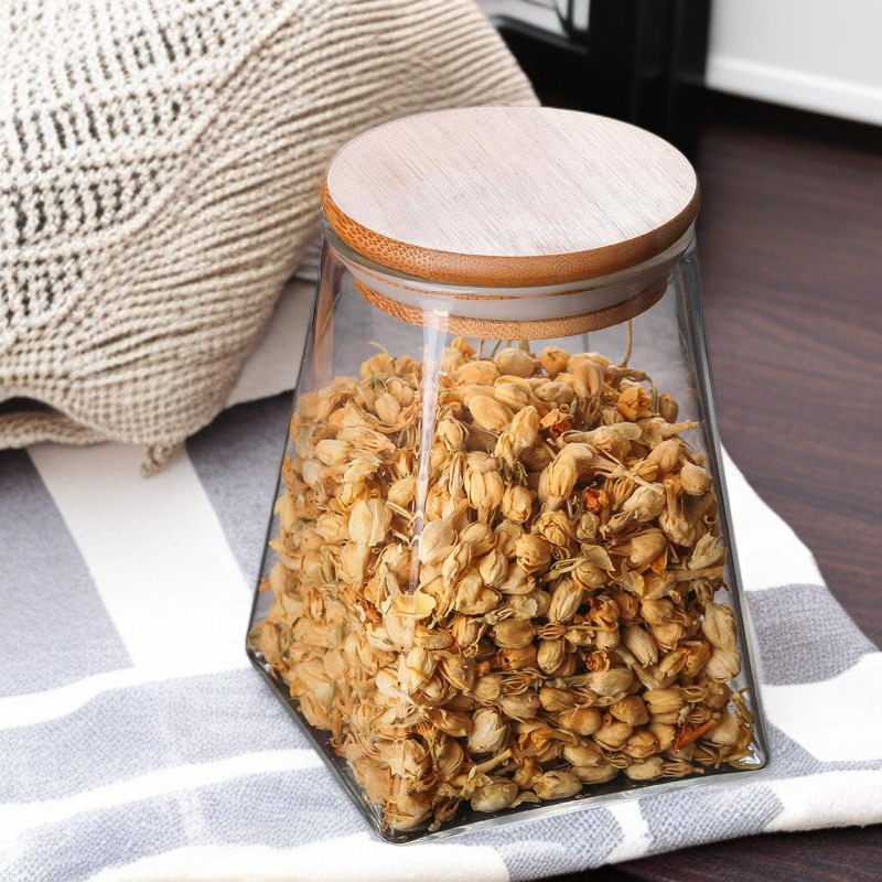 주방 유리 밀폐 용기 곡물 차 사탕 저장통 분유 수납통