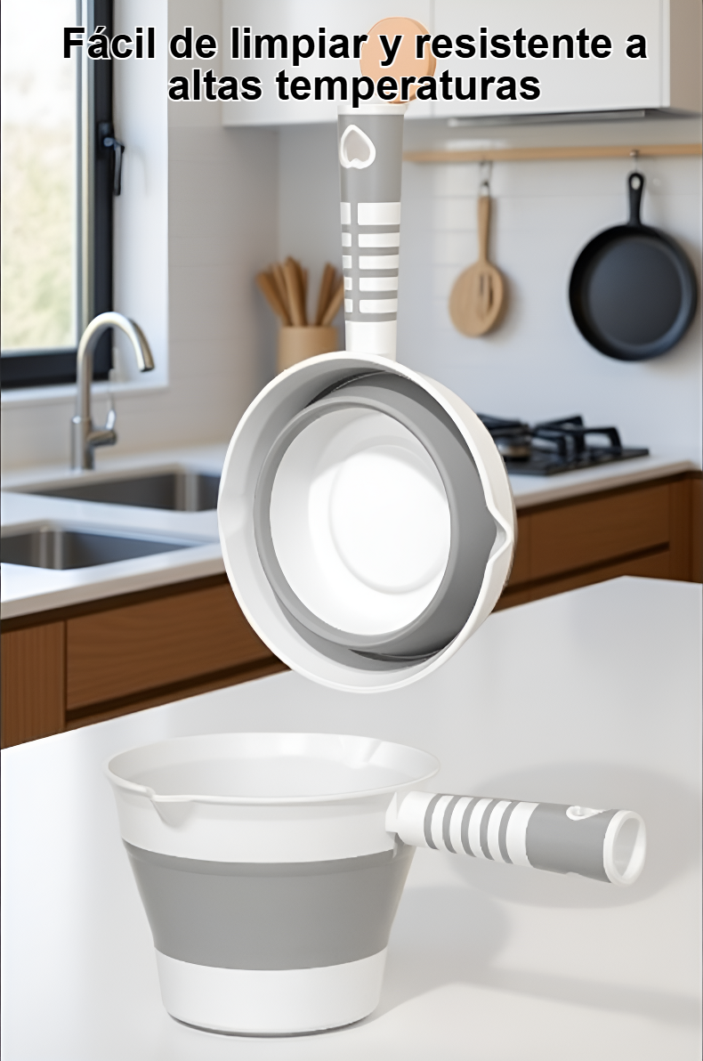 Cucharón de agua plegable multifuncional de calidad alimentaria en color azul