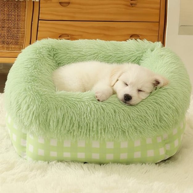 Extra tiefes Plüsch-Haustierbett