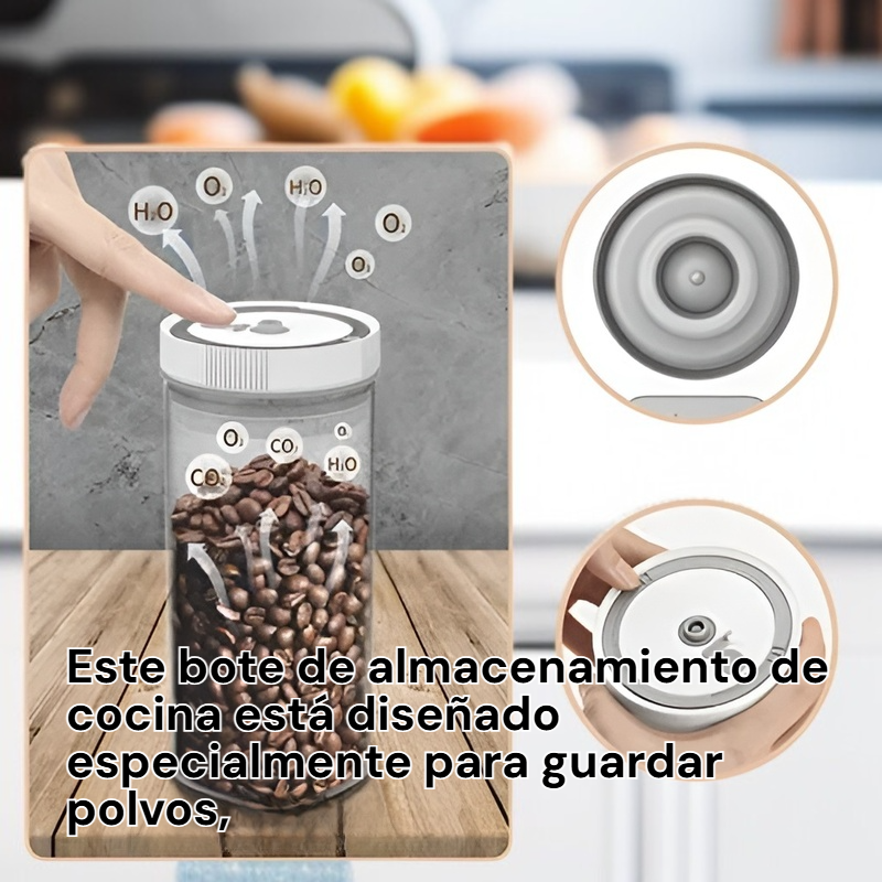 Recipiente plástico para guardar harina