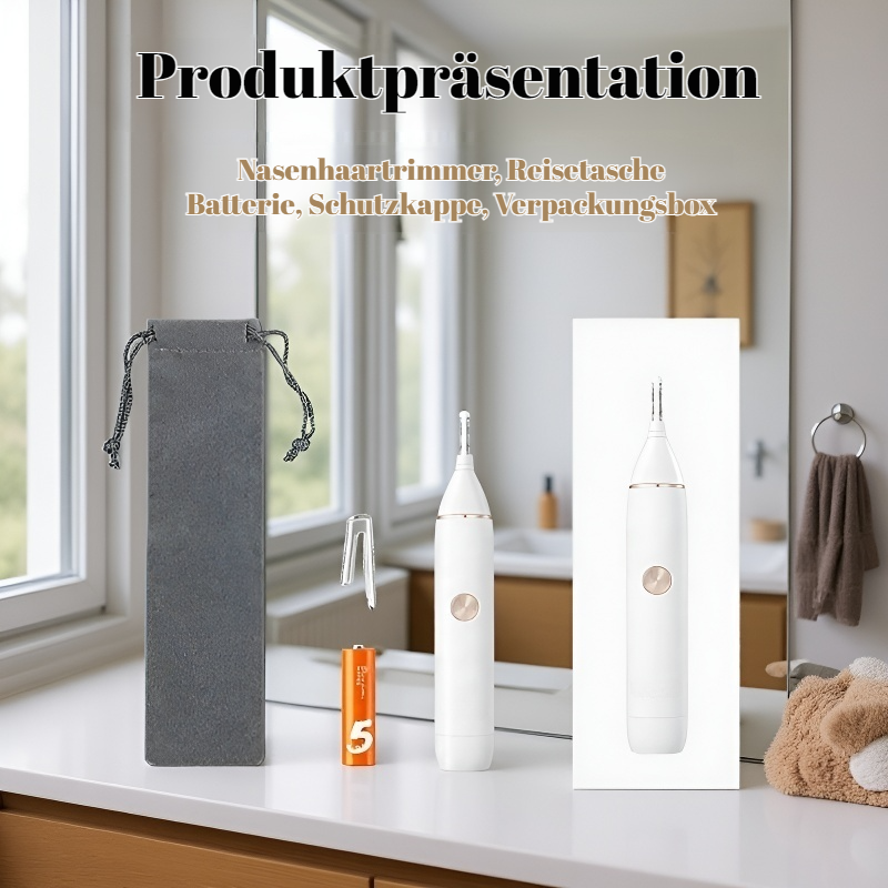 Elektrischer Nasenhaarschneider und Ohrhaarschneider Set für Damen und Herren