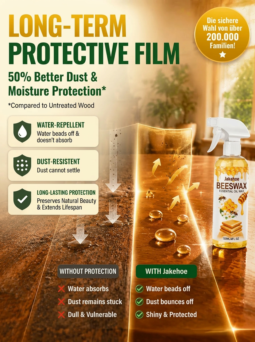 [One spray, ten years of shine] One-wipe beeswax wood polish