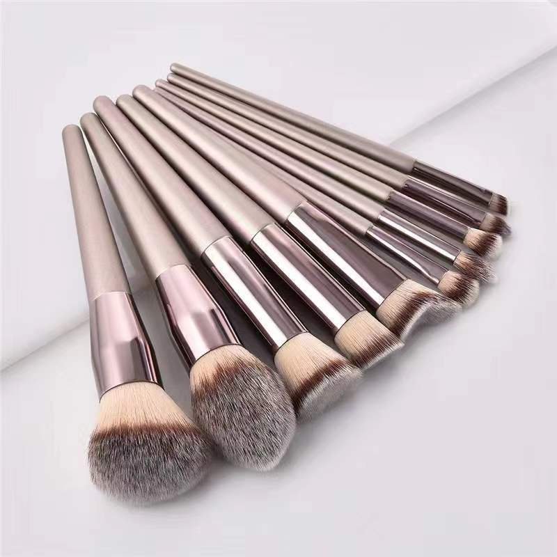 Champagne gold makeup brush