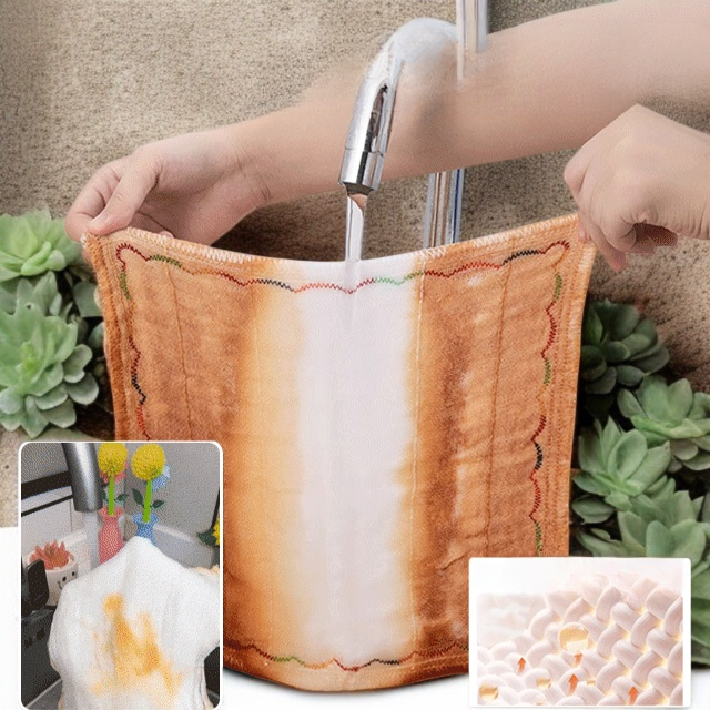 다용도 매직행주 다용도 클렌징 수건 두껍고 두꺼운 행주 테이블 기름 묻히지 않는 행주 레인보우 수건 세척이 용이한 순면 거즈 행주