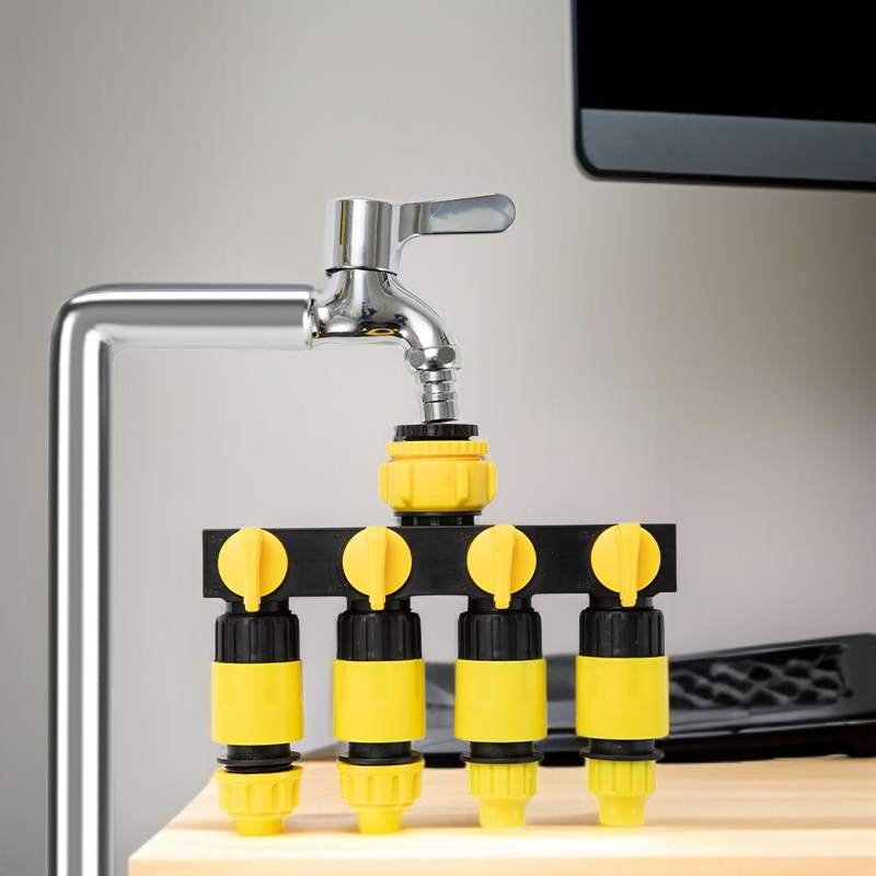 5통 4로 1구 이음매 분수기 수도관 세차 수도관 스위치 부착 분류 5통 수도꼭지 커넥터