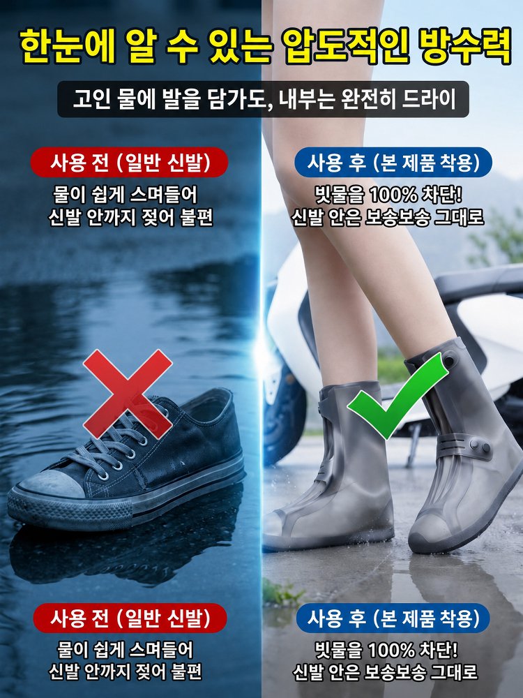 【오카야마현 구라시키시】천연 고무 방수 신발 커버