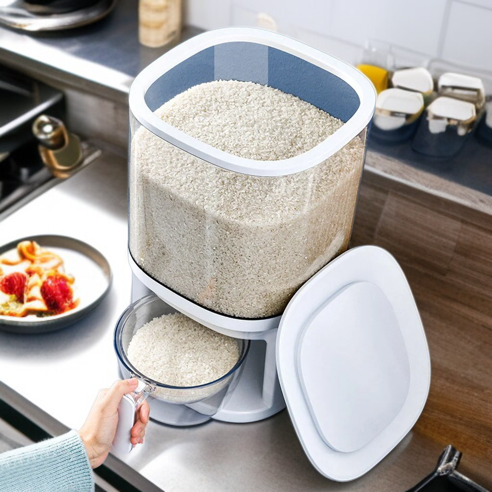 자동 계량 누름식 쌀통 