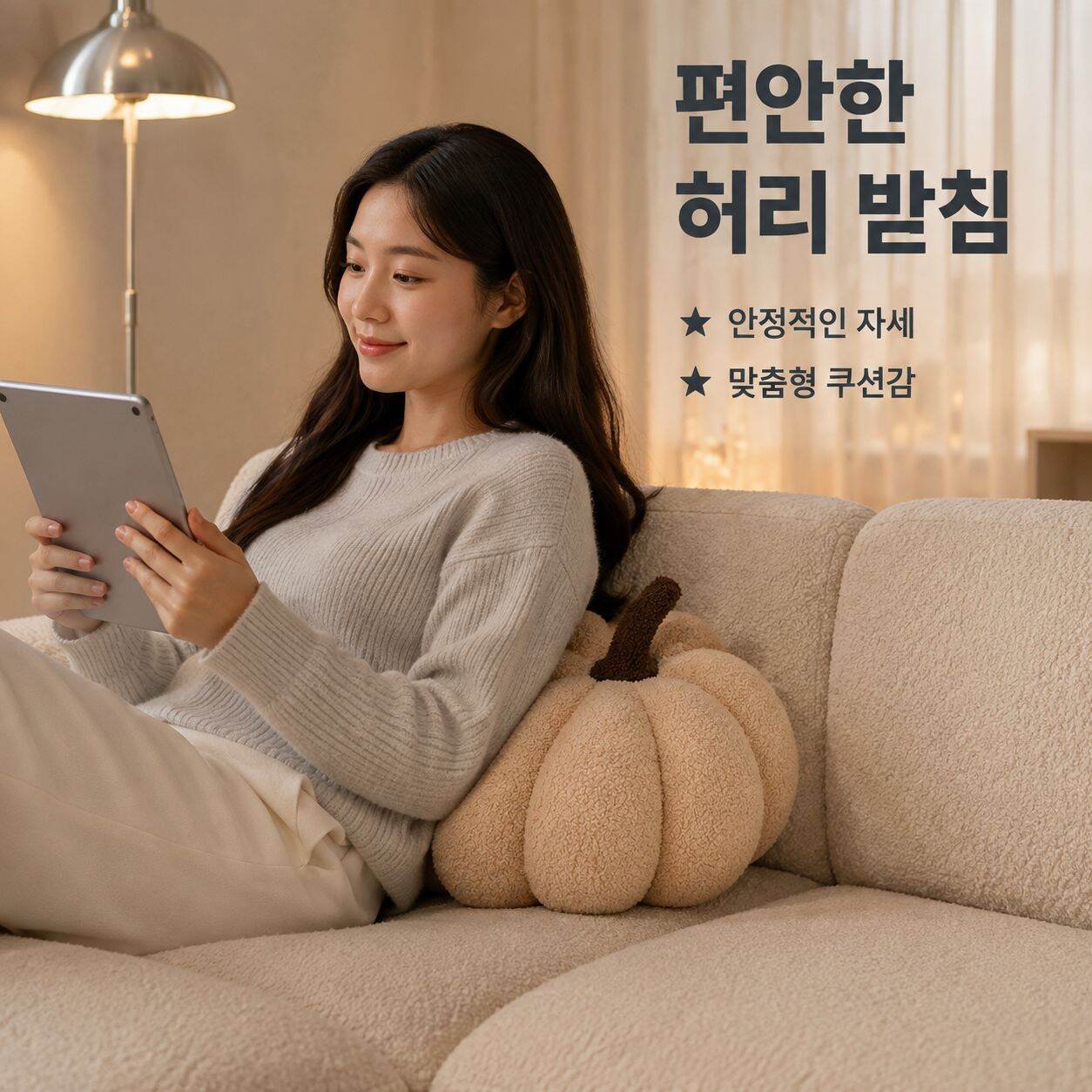 귀여운 인스타 감성 호박 베개 가정용 침실 소파 쿠션 장식