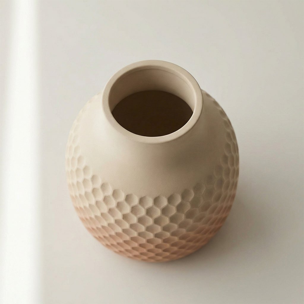 แจกันปูนซีเมนต์ทำมือสไตล์วาบิ-ซาบิ