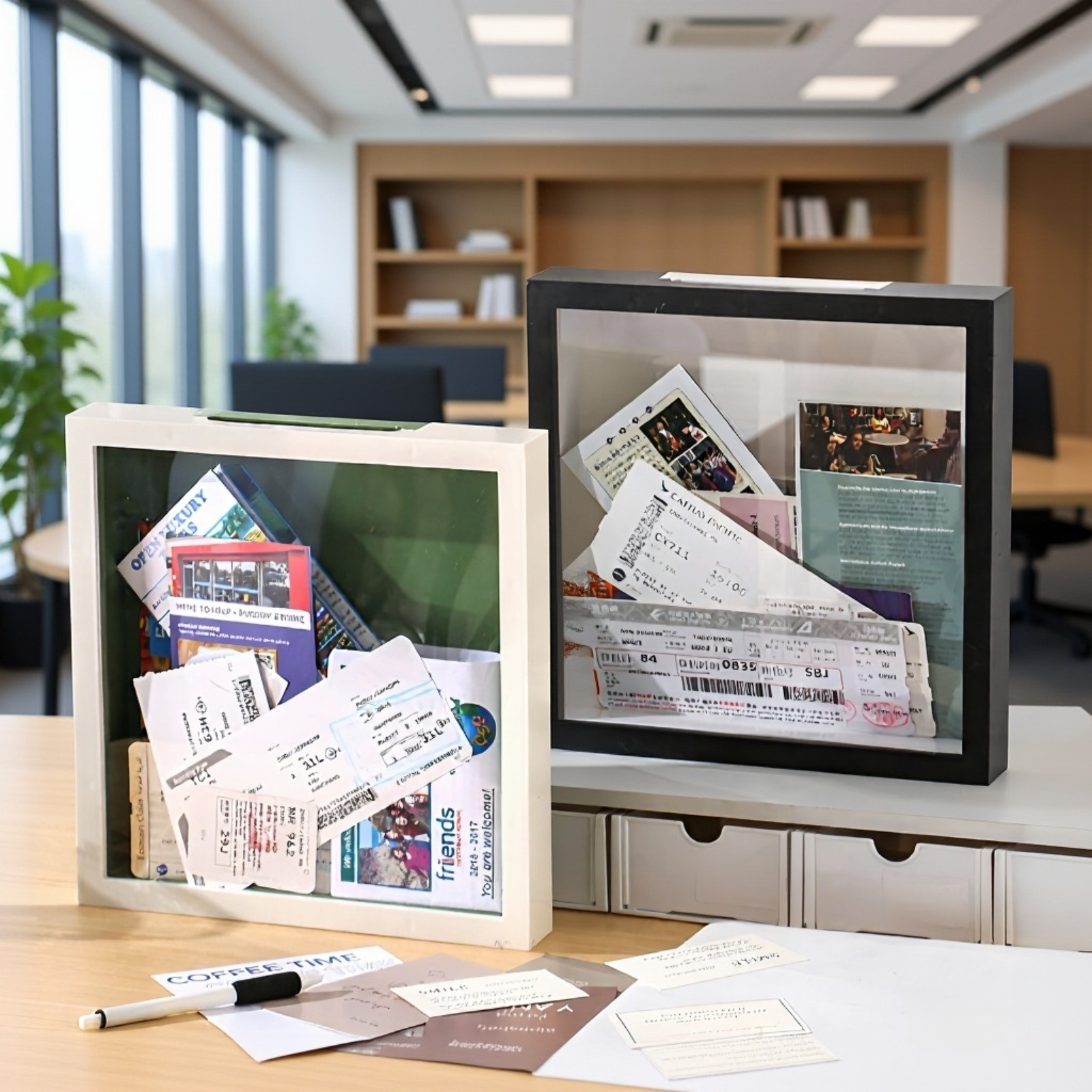 Pudełko na bilety podróżne z eleganckim designem