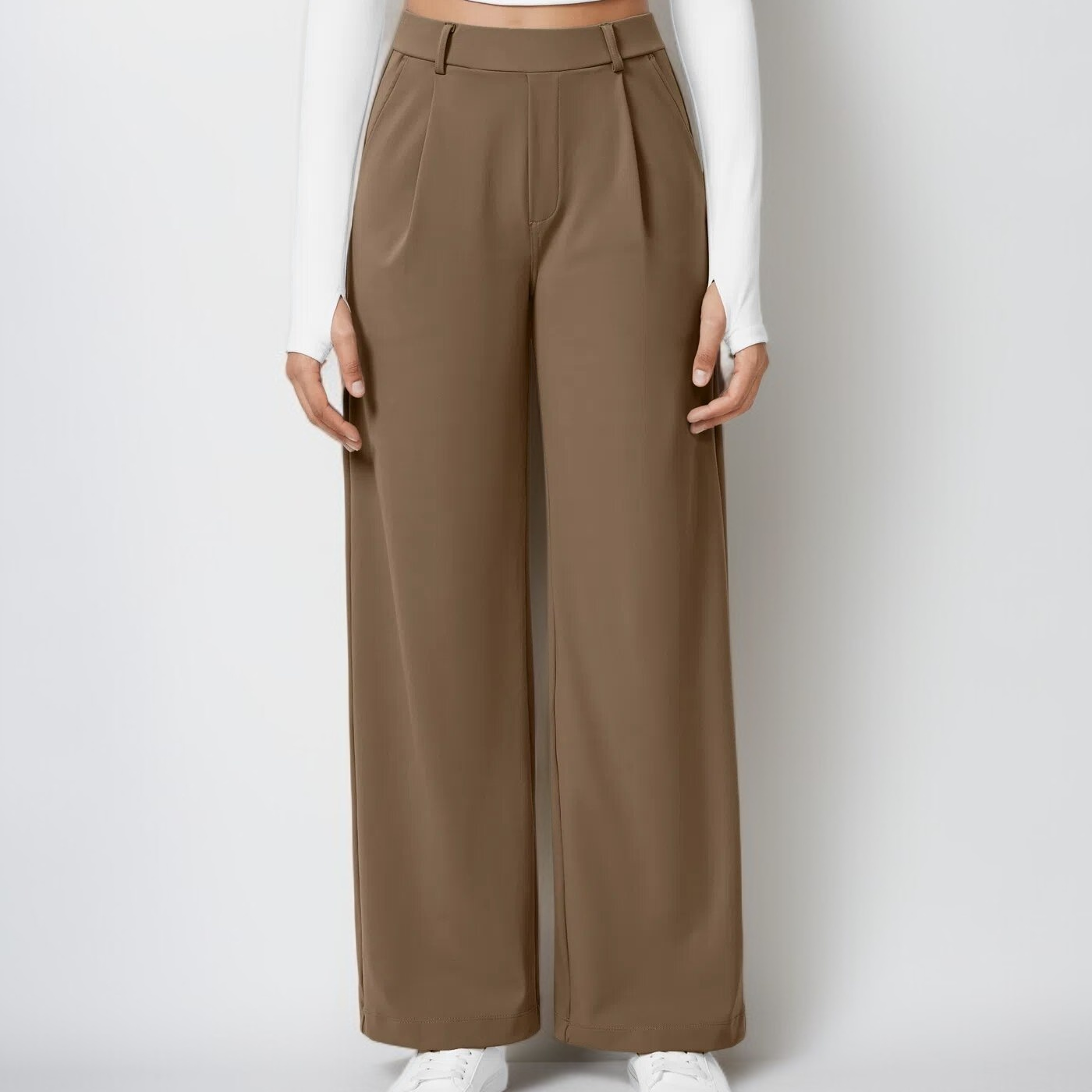 カジュアルポケットルーズスリムストレートパンツ