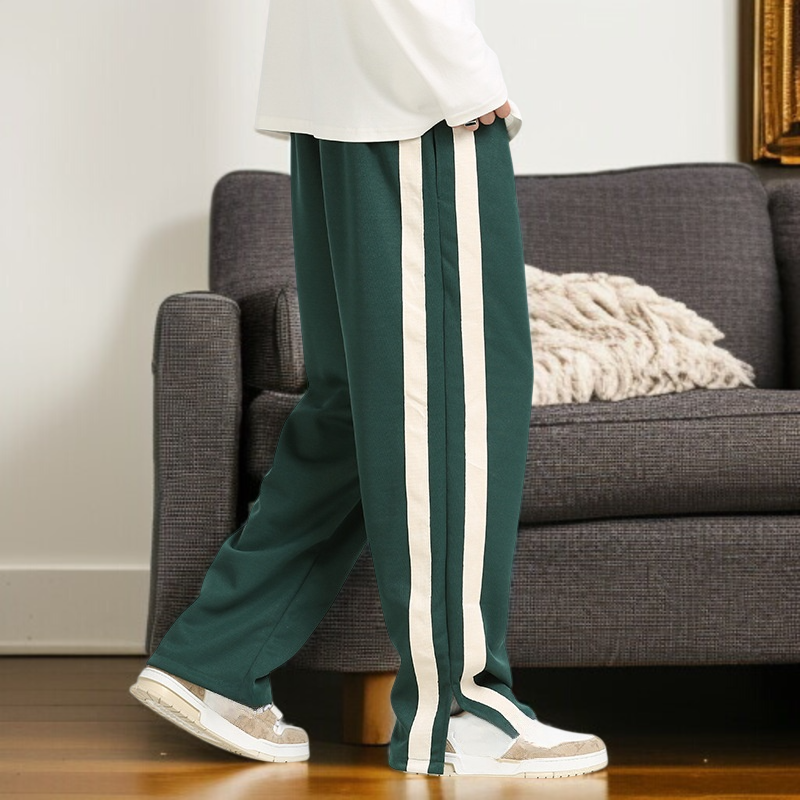 男性春秋カジュアルパンツゆるい長ズボンストレートカップル秋カジュアルパンツ