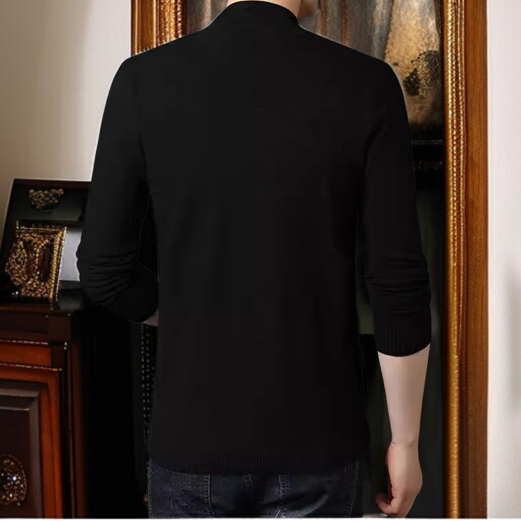 紳士用ソリッドニットコート 新作ウールカーディガン