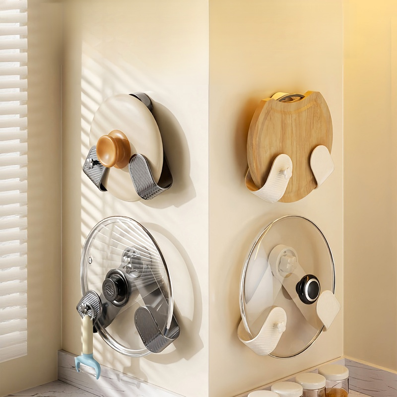 드릴 작업 없이 벽에 설치하는 냄비 뚜껑 걸이