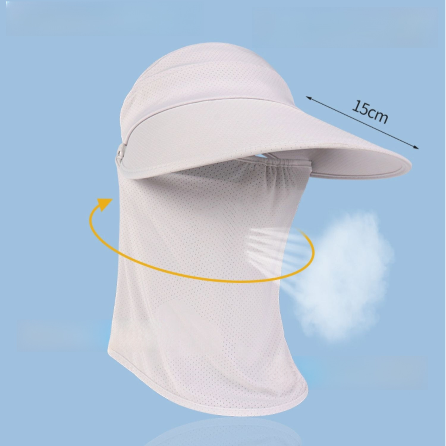UV-Protective Ice Silk Face Veil Hat