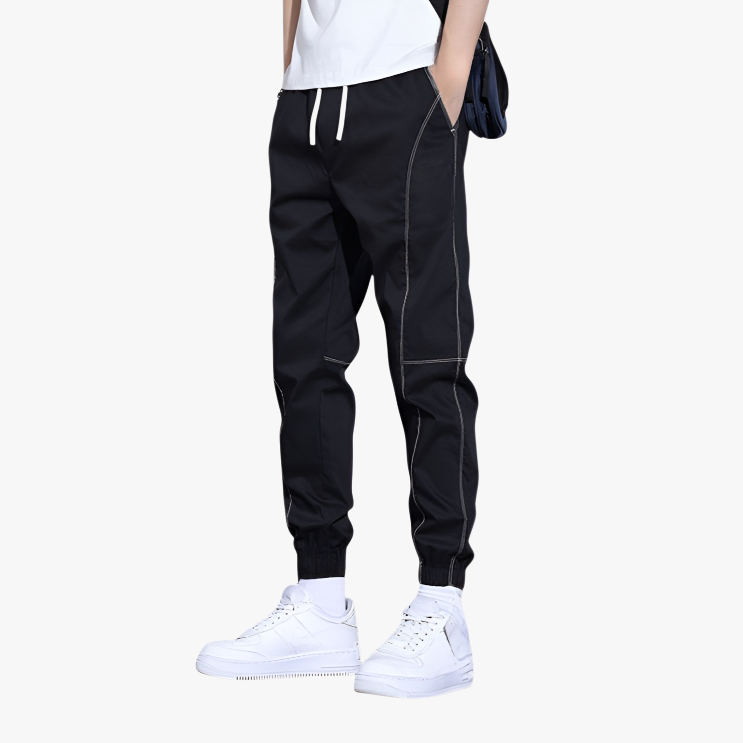 メンズカジュアルパンツ春と秋メンズパンツゆったり夏オーバーオールメンズパンツメンズハーレムパンツハンサム個性パンツ