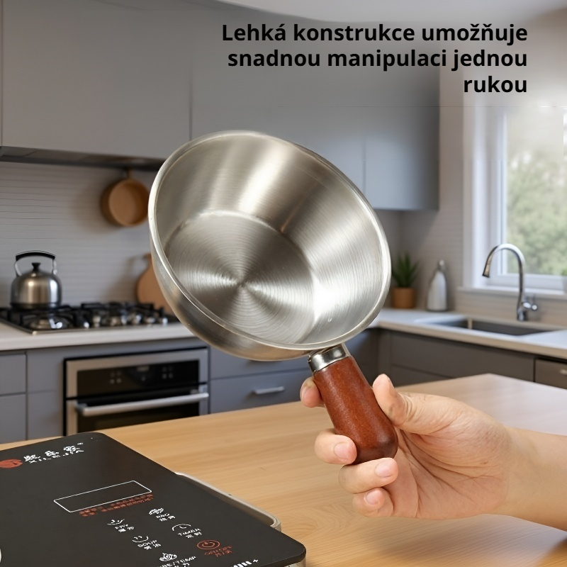 Complementary pot gold handle milk pot salad bowl