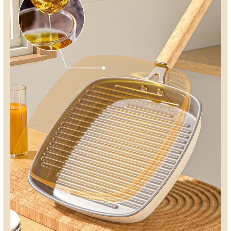 กระทะเซรามิกเคลือบไม่เคลือบสำหรับสเต็ก