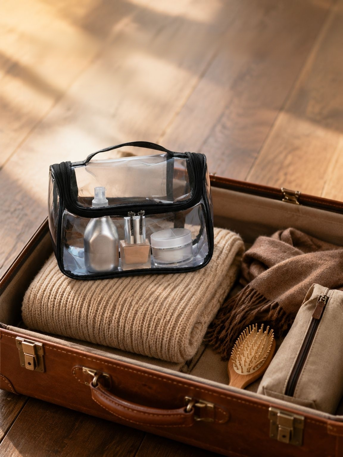 Waterproof makeup organizer for storing beauty essentials