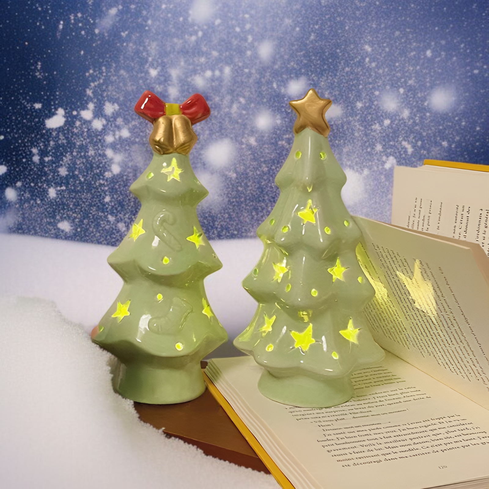 ミニデスクトップクリスマスツリーオーナメント