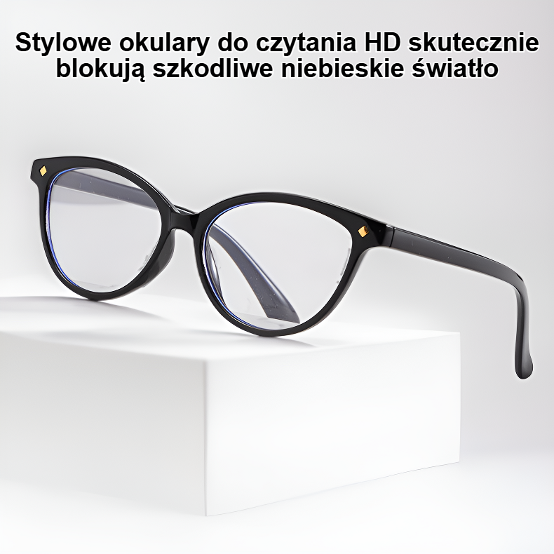 Stylowe okulary do czytania HD z filtrem światła niebieskiego