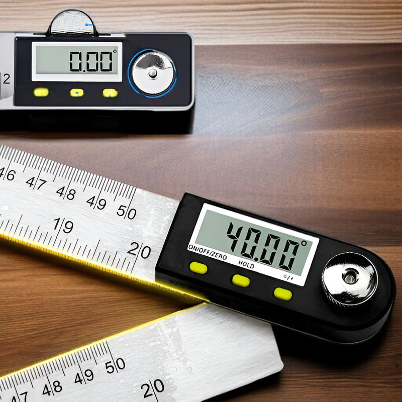 목공 디지털 스테인리스 각도자 측정기 각자 수평자 목공 측정공구 스테인리스 각도자